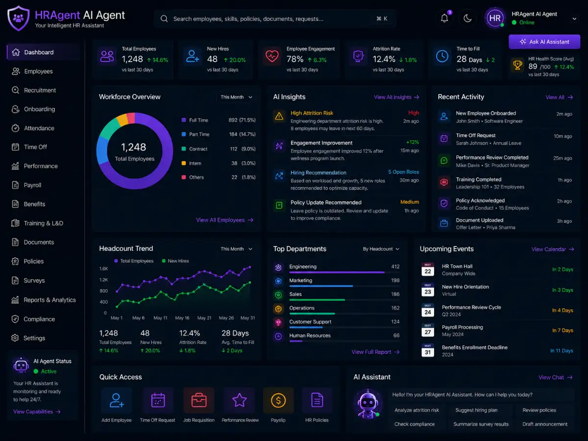 hragent.app AI HR agent app — HR agent app preview